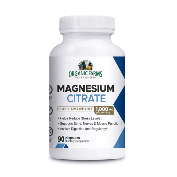 Magnesium Citrate dietary supplement, 90 caps