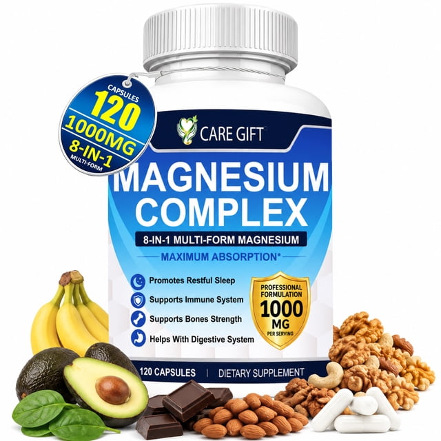 Absorb Banner Magnesium Complex 1000mg | 8 Elemental Magnesium w/ Magnesium Glycinate ...