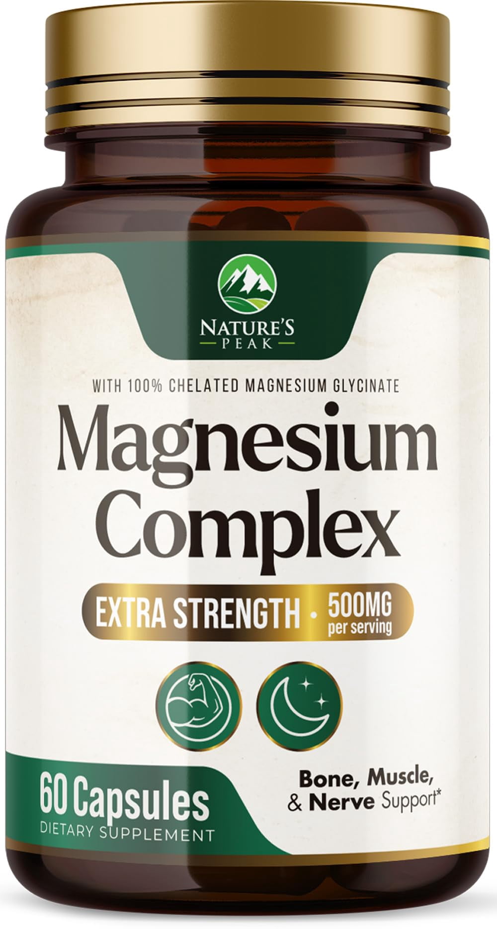 Magnesium Complex Supplement - Magnesium 500mg Per Serving - High ...