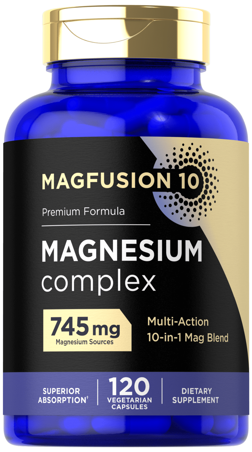 Magnesium Complex Supplement 745mg | 120 Capsules | 10 in 1 Blend | by Magfusion-10