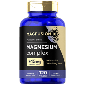 Magnesium Complex Supplement 745mg | 120 Capsules | 10 in 1 Blend | by Magfusion-10