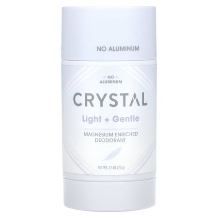 Magnesium Enriched Deodorant, Light + Gentle, 2.5 oz (70 g), Crystal Body Deodorant