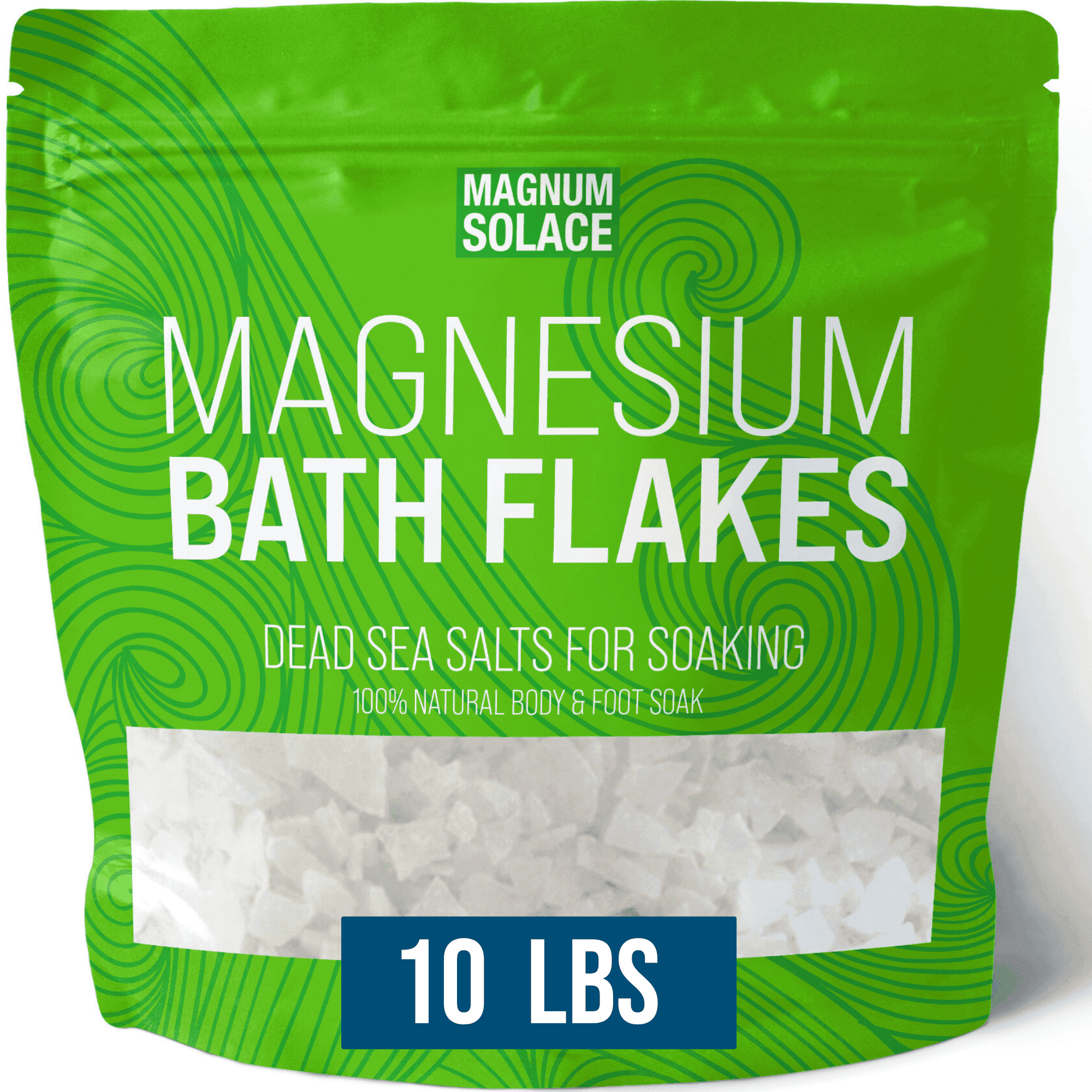 Magnum Solace Magnesium Bath Flakes for Body & Foot Soaks, 10 lb, Relaxation Skin Care
