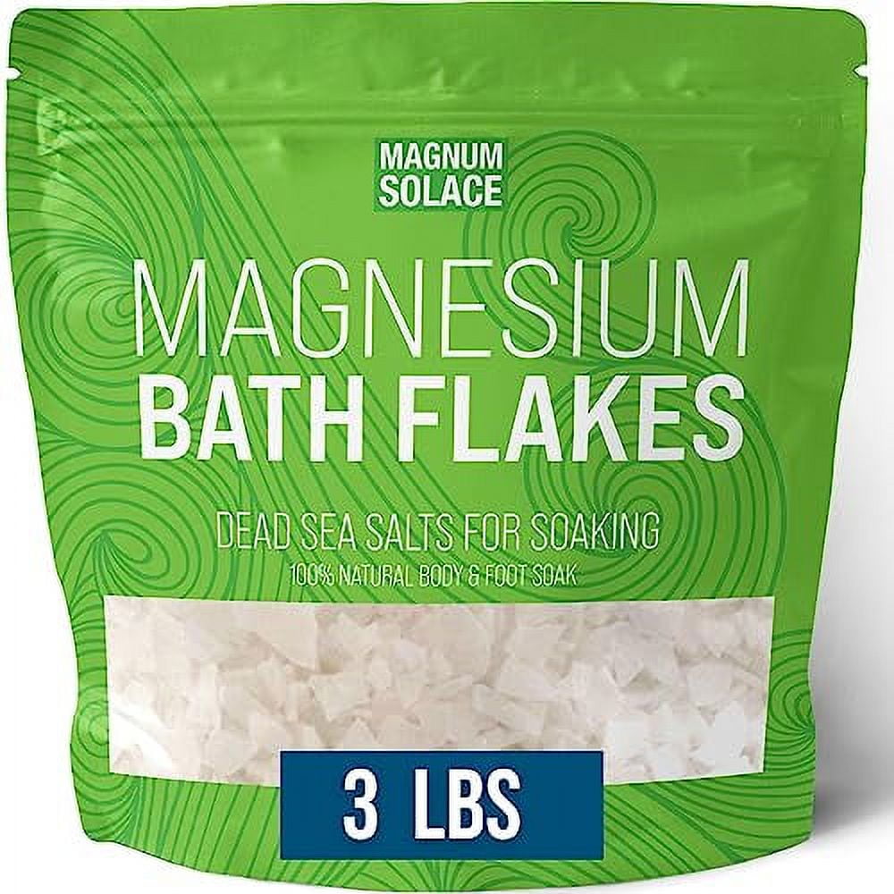 Magnesium Flakes for Bath Magnesium Chloride Flakes Dead Sea Salts for Soaking, 3 LBS