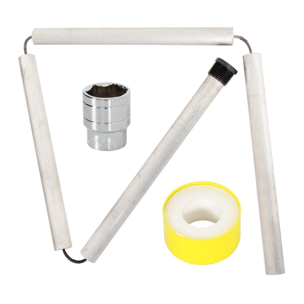 Magnesium Flexible Water Heater Anode Rod- Magnesium Anode Rod for Hot Water  Heaters, 44 Inch Long, 0.8 Inch Diameter, 3/4 NPT Thread, Including 1-1/16  Inch Hex Socket Tool and Teflon Tape - Walmart.com
