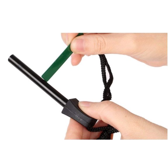 Magnesium Flint Fire Starter Stick, Waterproof Survival Fire Starter with Striker for Camping, Hiking, Backpacking and Emergency Kits TIKA