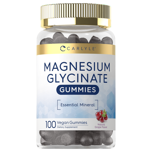 Magnesium Glycinate 100 Vegan Gummies by Carlyle