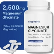 Noophoric Chelated Magnesium Glycinate 2,500mg - Sleep Aid, Anxiety & Stress Relief Supplement, 90 Capsules