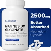 Noophoric 2500mg Magnesium Glycinate Chelated - Sleep Aid, Anxiety & Stress Relief Supplement, 90 Capsules