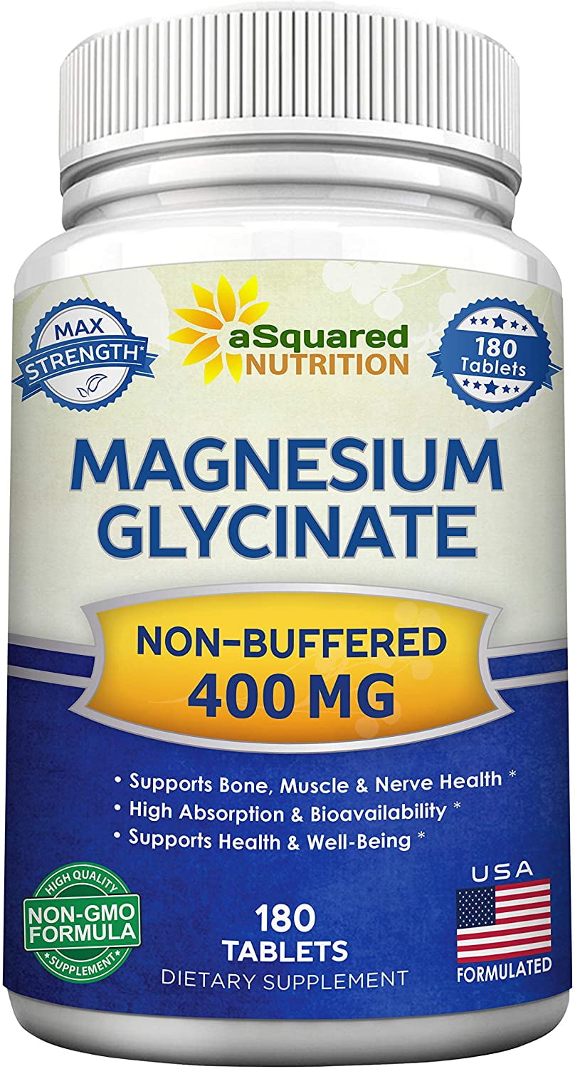 Magnesium Glycinate 400mg 180 Tablets Max Strength Magnesium