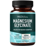 Magnesium Glycinate 400mg for Relaxation, Sleep, Muscle & Leg Cramps Support | Chelated Magnesium for Maximum Absorption | 2 Month Supply, 120 Ct