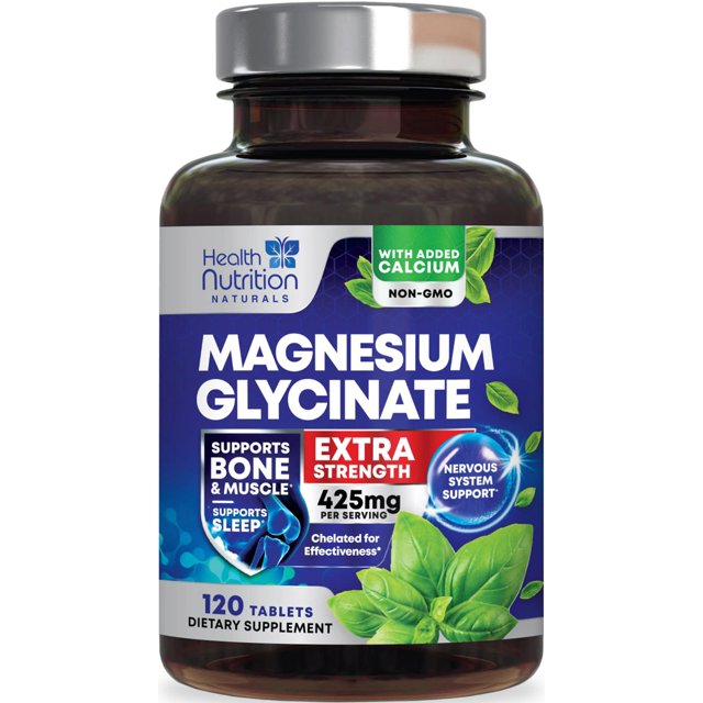 Magnesium Glycinate 425 mg with Calcium Max Absorption Magnesium