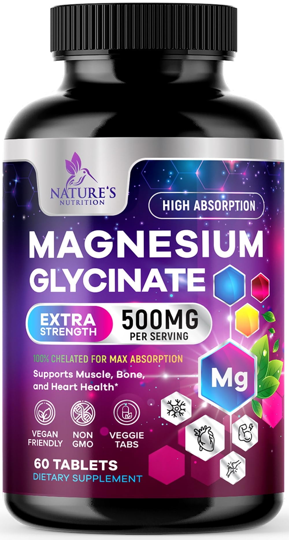 MAGNESIUM 500MG, 90 Vegan Tablets. 3 Months Supply. Supports Muscle And - View #7