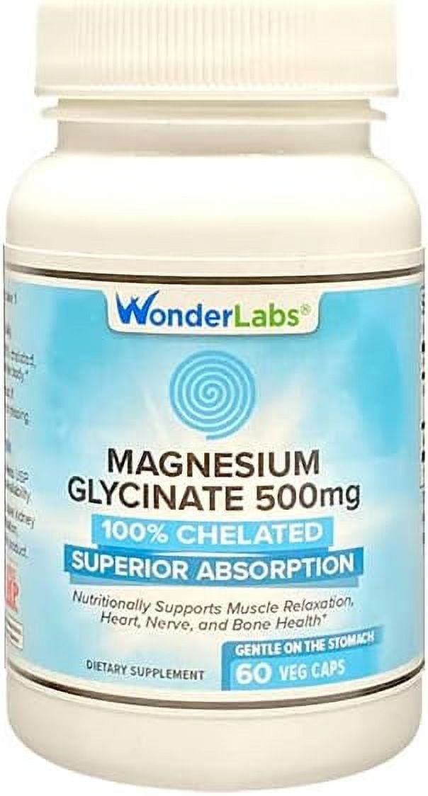 Wonder Laboratories High Potency Magnesium Glycinate 500mg 100