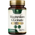 thumbnail image 1 of Magnesium Glycinate 500mg Per Serving - Chelated Magnesium Supplement for High Absorption Supplement - Muscle, Bone & Heart Health Support - Easy on Stomach Non-GMO Vegan, USA Bottled - 60 Tablets, 1 of 9