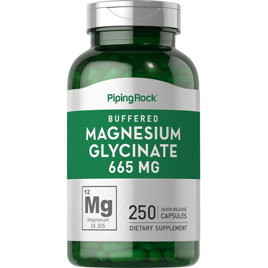 Magnesium Glycinate 665 mg 250 Capsules Buffered Formula By