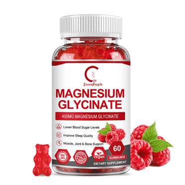 Magnesium Glycinate Gummies 400mg for Bone, Sleep Support,60 Gummies (Gluten Free)
