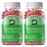 Magnesium Glycinate Gummies - Sugar Free Magnesium Glycinate Supplement - for Relaxation, Stress, and Sleep for Adults - 60 Raspberry Gummies2 Pack