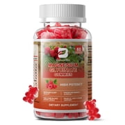 Magnesium Glycinate Gummies 400mg - Magnesium Glycinate Supplements for Relaxation, Stress, and Sleep - Raspberry Flavor