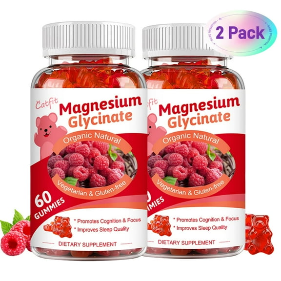 Magnesium Glycinate Gummies 500mg - Magnesium Supplement for Calm Mood, Stress Relief & Immune Health & Help Sleep- Gluten Free & Vegan - 120 Gummies