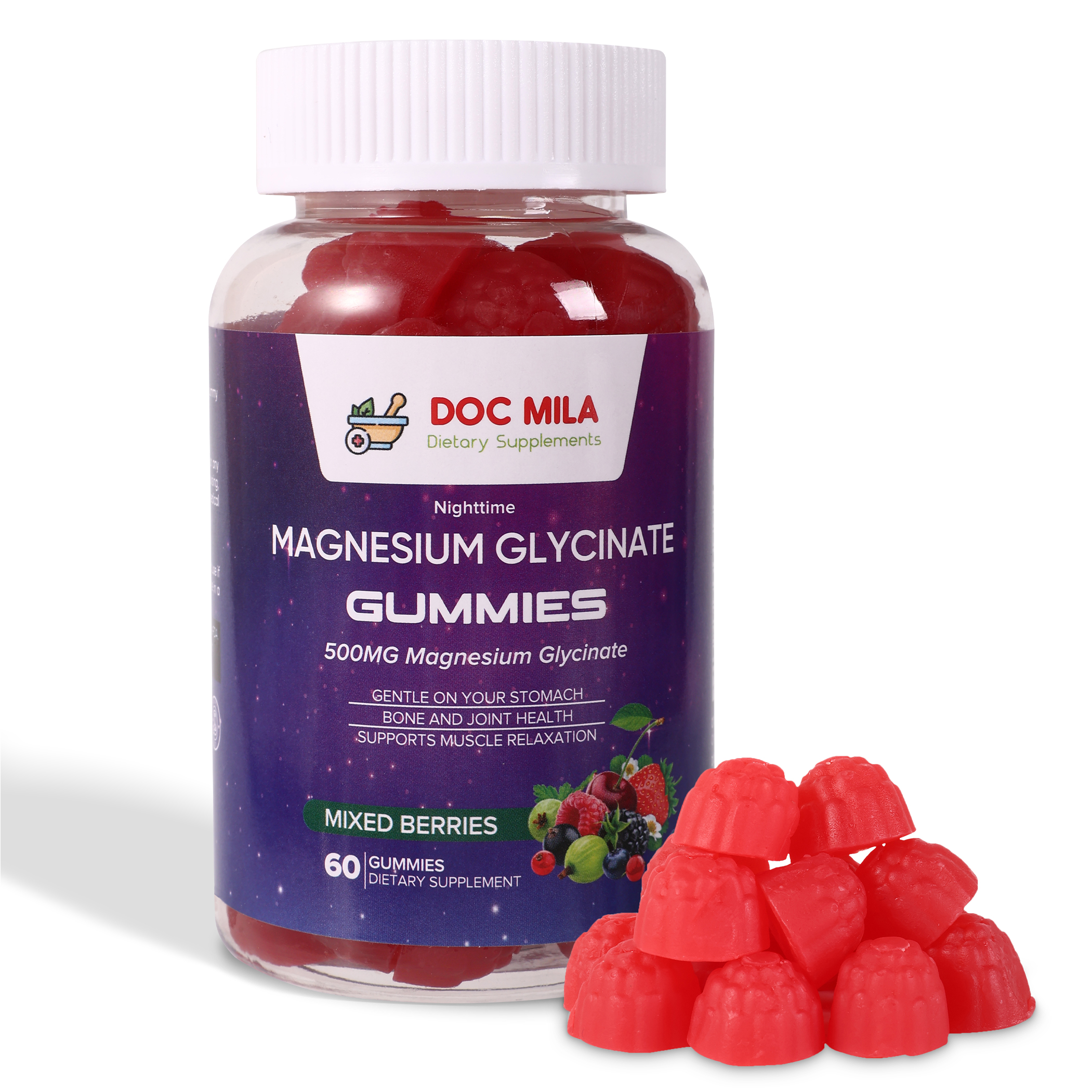 Magnesium Glycinate Gummies 500mg Magnesium Vitamins Glicinato de