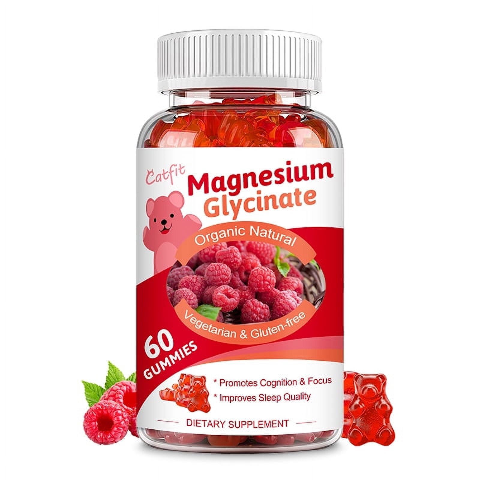 Magnesium Glycinate Gummies 500mg, Organic Natural Gummies Supplement Promotes Cognition