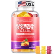 Magnesium Glycinate Gummies 600mg, Non-GMO, Gluten-Free, Magnesium Gummies for Adults & Kids, Sleep, Relaxation & Focus, 3 in 1 Flavor, 60 Count