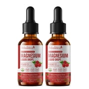 Magnesium Glycinate Liquid Drop - with Citrate, Malate and Taurate, L-Theanine, D3, K2,B6 - for Sleep, Bone,Muscles, Energy, Sugar-Free Raspberry Flavor - 4 Fl Oz