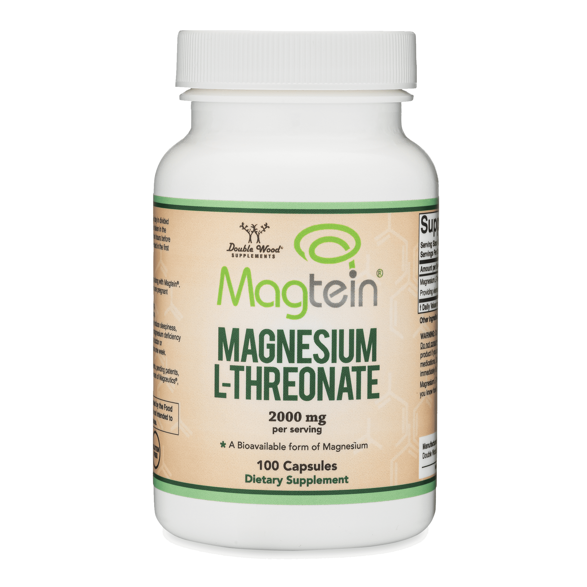 Magnesium L Threonate Capsules High Absorption Generic Supplement