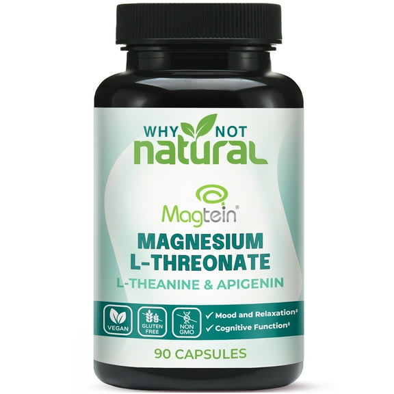 Why Not Natural Magnesium L-Threonate Complex | 90 Vegan, Non-GMO, Gluten-Free Caps