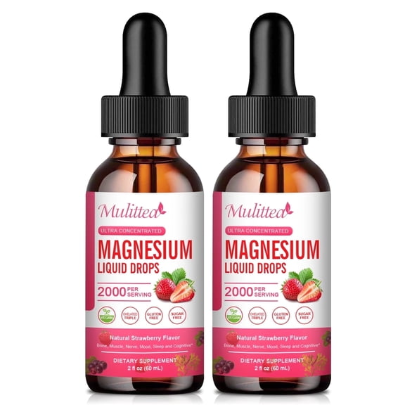 Magnesium Liquid Drops - 4Fl Oz 120ml - Supports Sleep, Calm, Energy, Muscles - Complex Magnesium Supplement - Organic, Non-GMO, Vegan