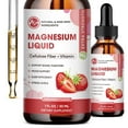 thumbnail image 1 of Minch Magnesium Liquid Supplement with Cellulose Fiber, Bromelain, Vitamin B6, C, D, Zinc, 1000mg Magnesium Glycinate Liquid Drops for Men Women, Support Immune & Bone Health,Strawberry Flavor,1 floz, 1 of 6
