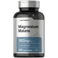 thumbnail image 1 of Magnesium Malate 1800mg | 250 Coated Caplets | Vegetarian, Non-GMO, Gluten Free Supplement | by Horbaach, 1 of 8