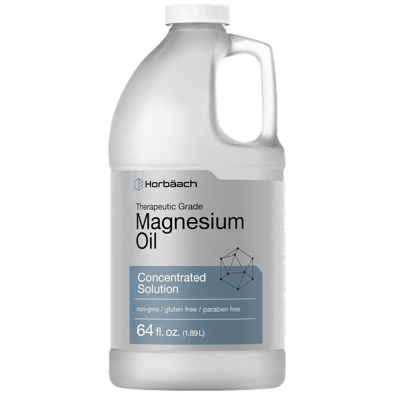Magnesium Oil | 64 fl. oz | Therapeutic Grade | Paraben Free Odorless Formula | by Horbaach
