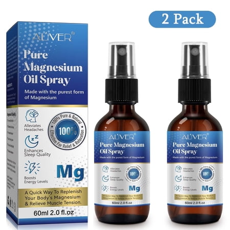 Magnesium Oil Spray - 100% Natural Magnesium Spray - 2Pack
