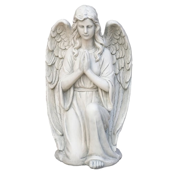 Magnesium Oxide 26.77' Kneeling Angel Statue Sculpture-Handcrafted Art