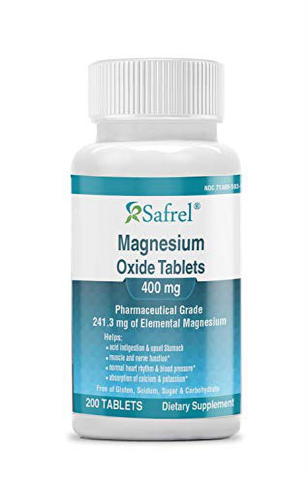 Magnesium Oxide 400 Mg Tablets Supplement (200 Count Value Pack