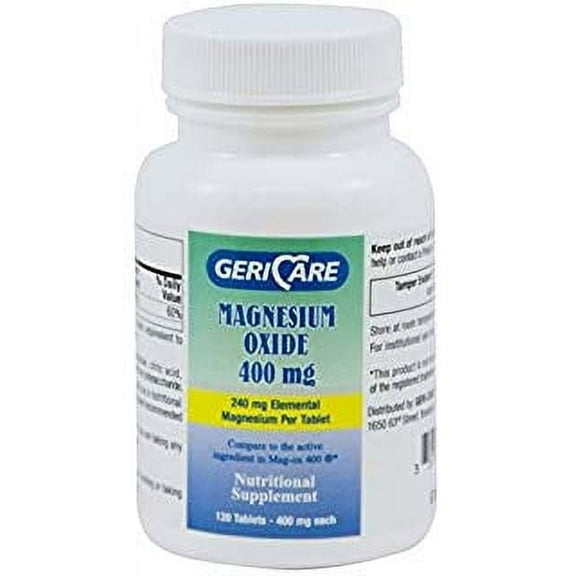 GeriCare Magnesium Oxide 400MG 120 Tablets