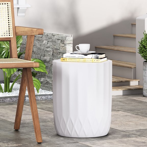 Magnesium Oxide Side Table | Smooth Look & High Durability | Patio Setting