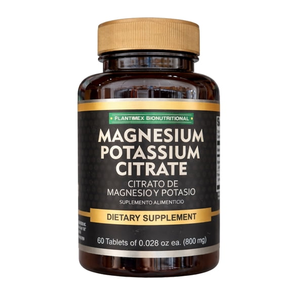 Magnesium Potassium Citrate Dietary Supplement Tablets 800mg – Electrolyte Support Formula – Muscle & Hydration Support – 60 Tablets