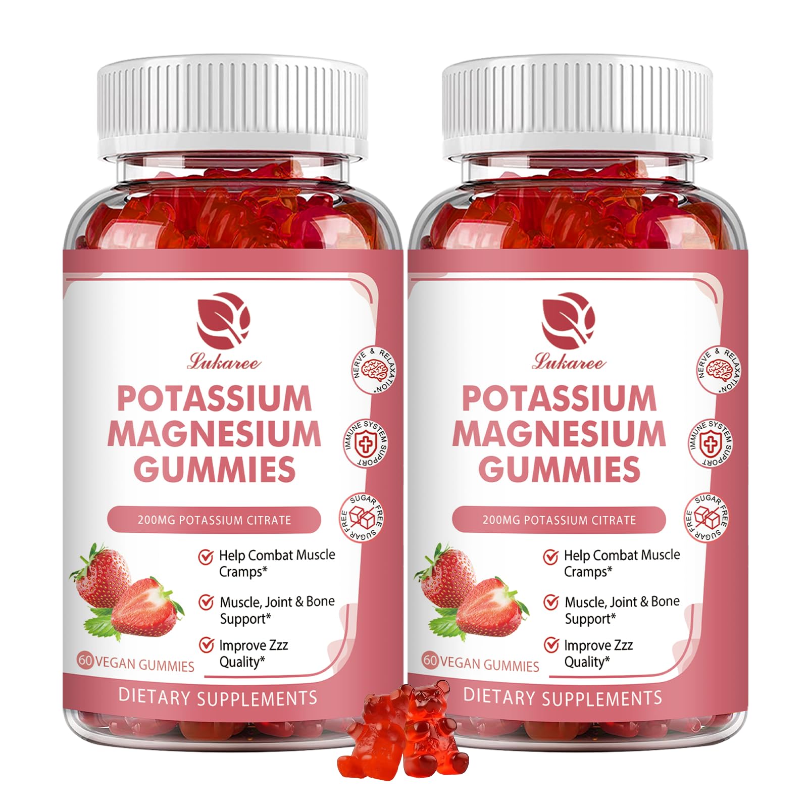 Magnesium Potassium Supplement Gummies New Formula Calm Magnesium