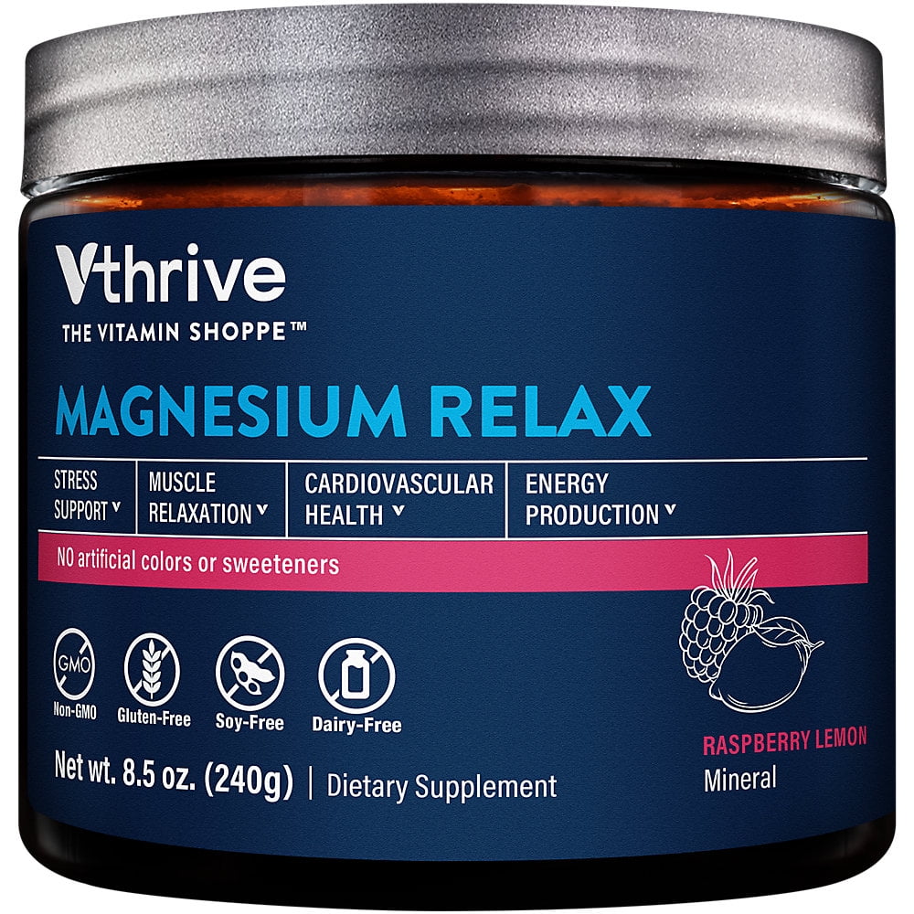 Raspberry Lemon Magnesium Relax Powder Muscle & Stress Relief, 8.5 oz
