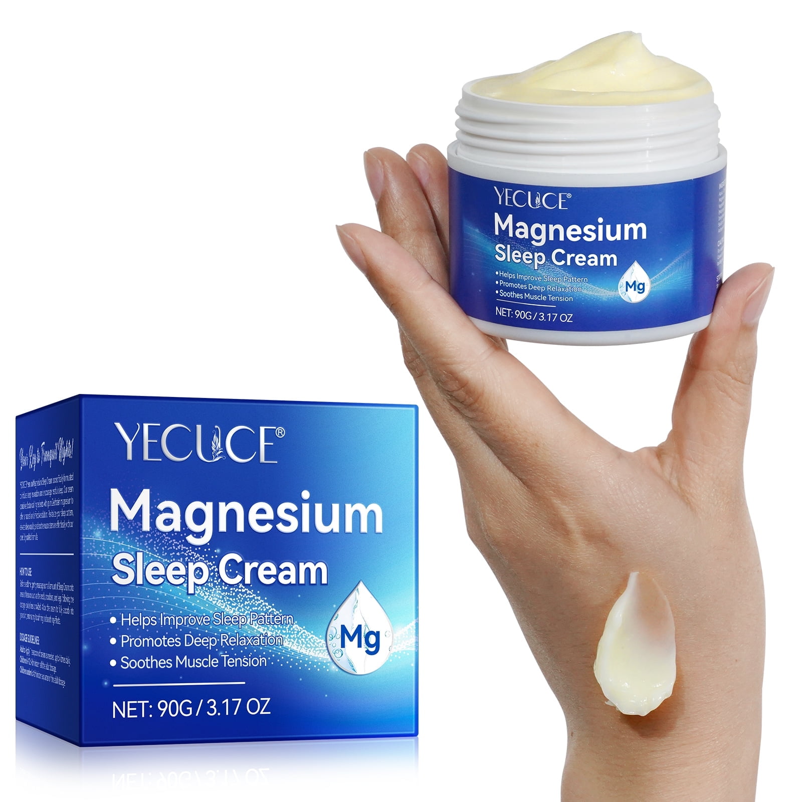 Yecuce Magnesium Cream,Magnesium Lotion Enriched with Lavender, Vitamin ...