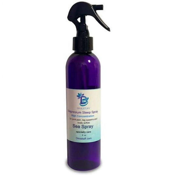 Magnesium Sleep Spray for Hair, Joint Pain, Leg Spasms, and Body Aches (8 oz, Sea Spray)