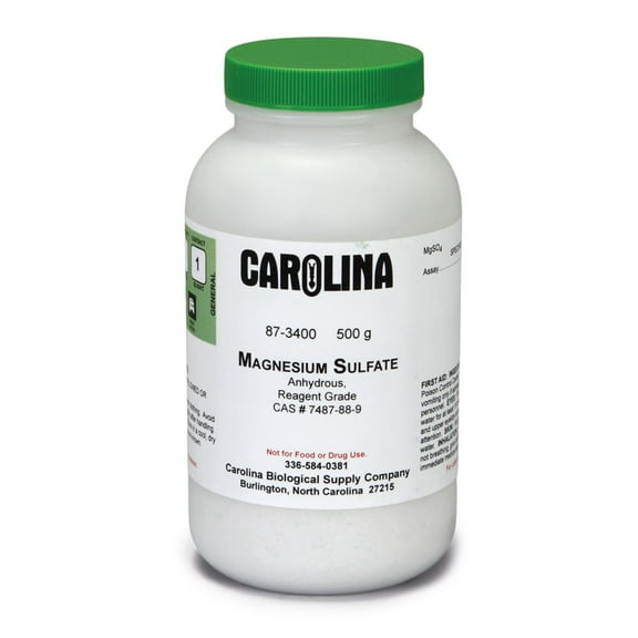 Magnesium Sulfate, Anhydrous Powder, Reagent Grade, 500 G