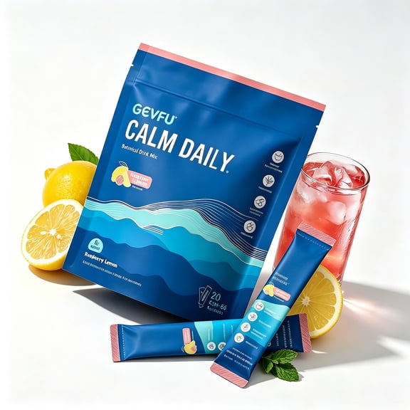 Magnesium Supplement Powder Packets, Raspberry Lemon Flavor, Portable Single Serving Stick Packs, Daily Magnesium Support
