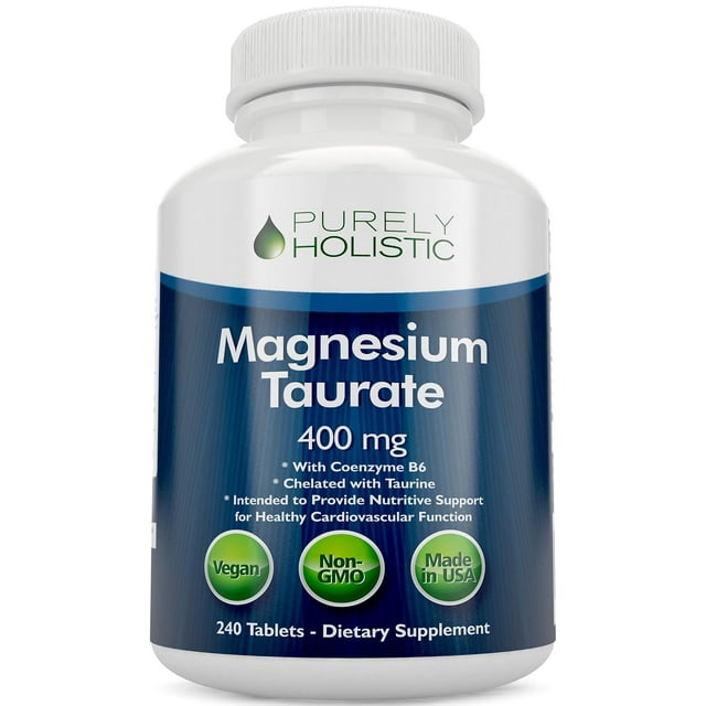 Magnesium Taurate 400mg Tablets - Chelated Magnesium with Taurine and ...