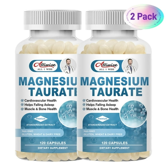 Magnesium Taurate Capsules 700mg for Muscle & Bone Health Support Improve Sleep Quality Calm & Relax Joint Supplement for Women and Men, 240ct