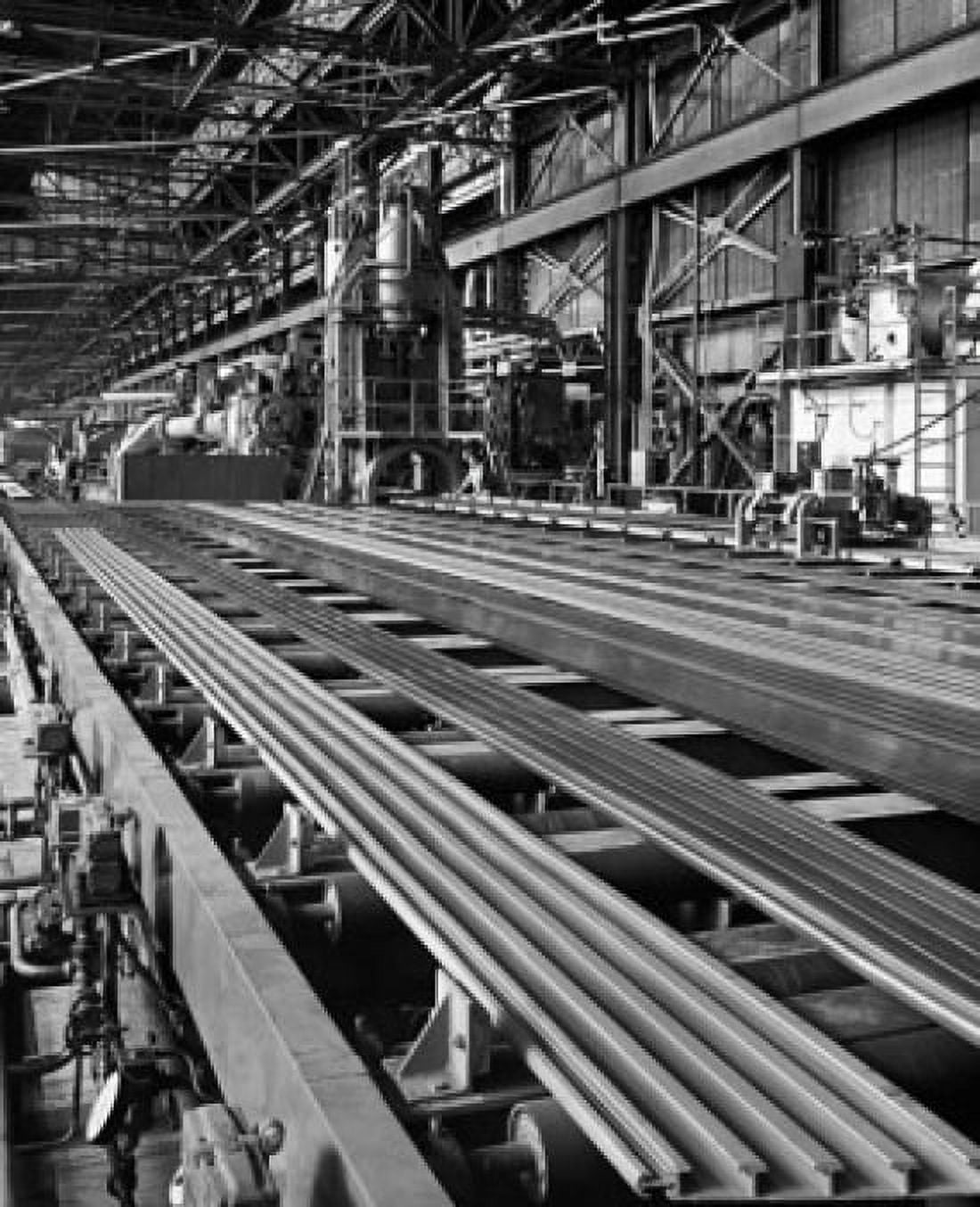 Magnesium beam on the conveyor belt in a factory Canvas Art - (18 x 24)