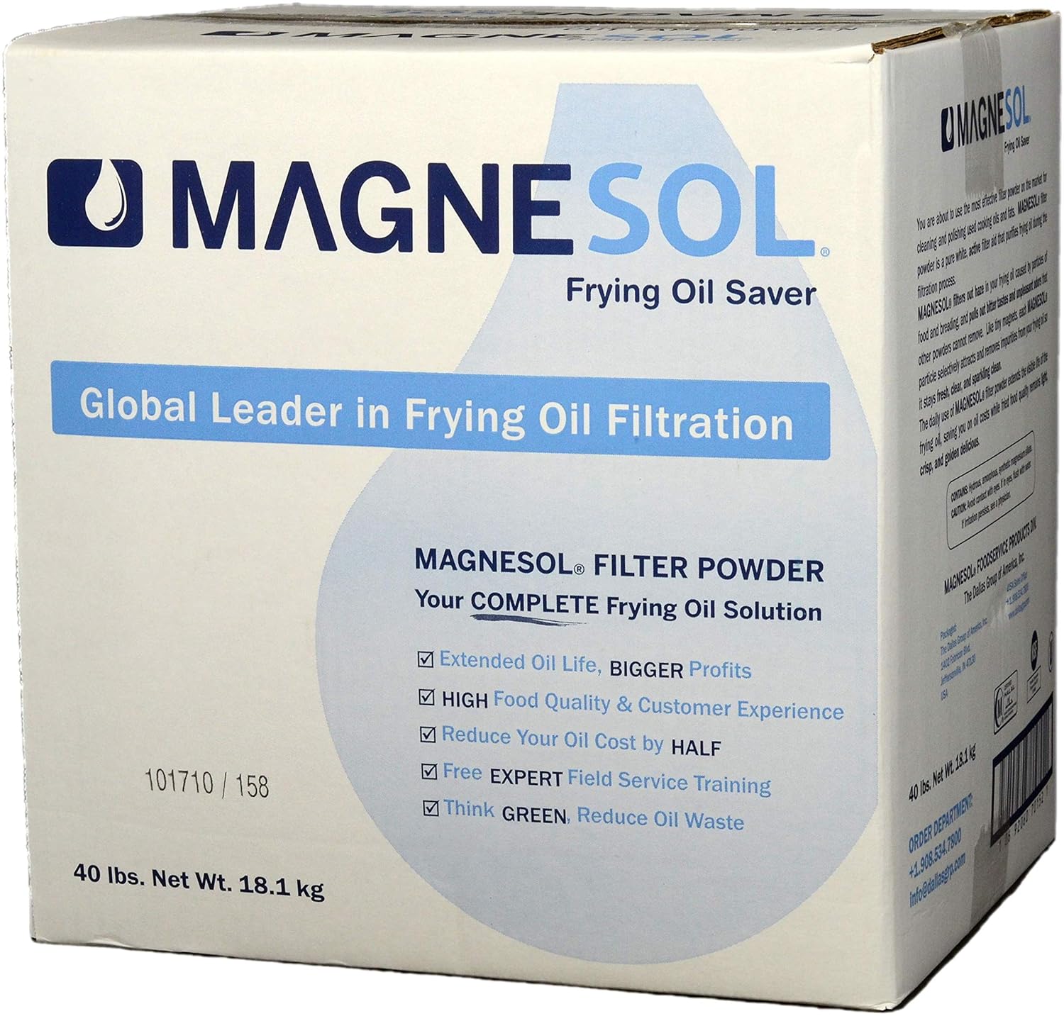 Magnesol Deep Fryer Oil Filter Powder By Dallas Group, Bulk Box, Deep